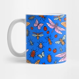 Pretty bugs, butterflies and dragonflies pattern Mug